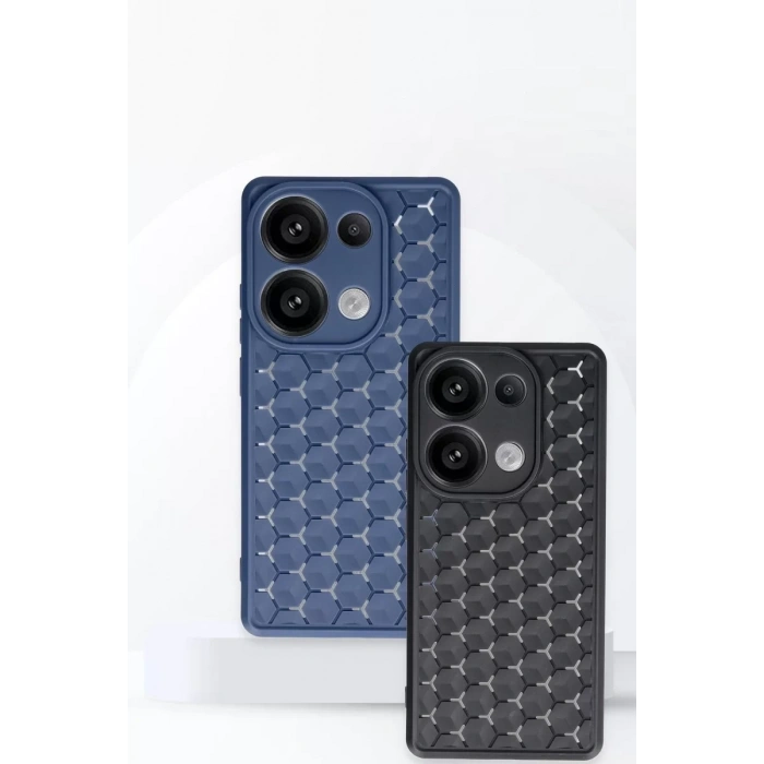 Realme C65 Kılıf Petek Silikon Kapak - Lacivert