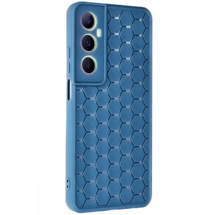 Realme C65 Kılıf Petek Silikon Kapak - Mavi