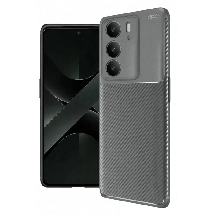 Realme C75 4G Auto Focus Karbon Kapak - Gri