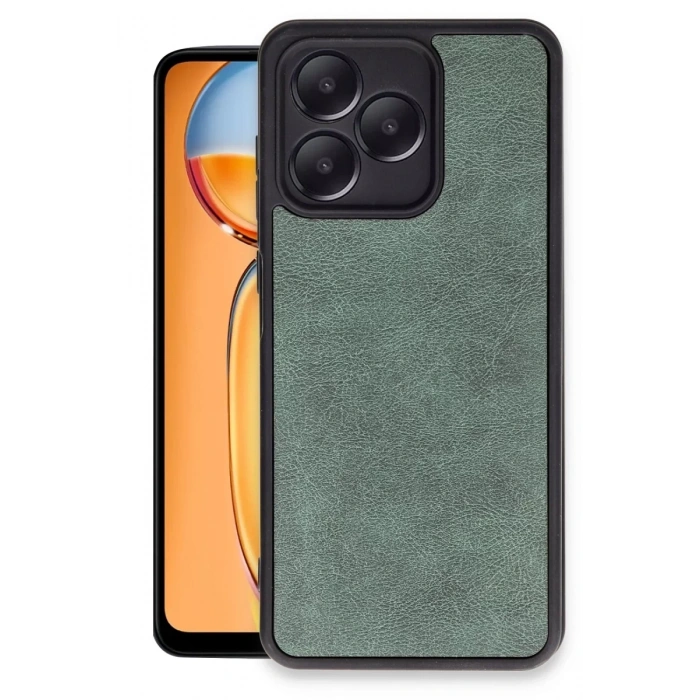 Realme Note 50 4G Kılıf Aras Deri Kapak - Koyu Yeşil