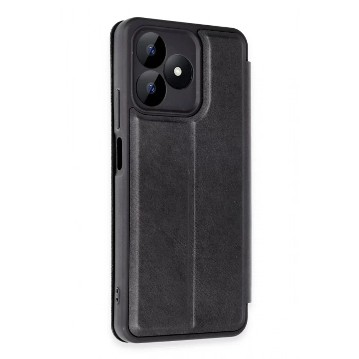 Realme Note 50 4G Kılıf Flip Cover - Siyah