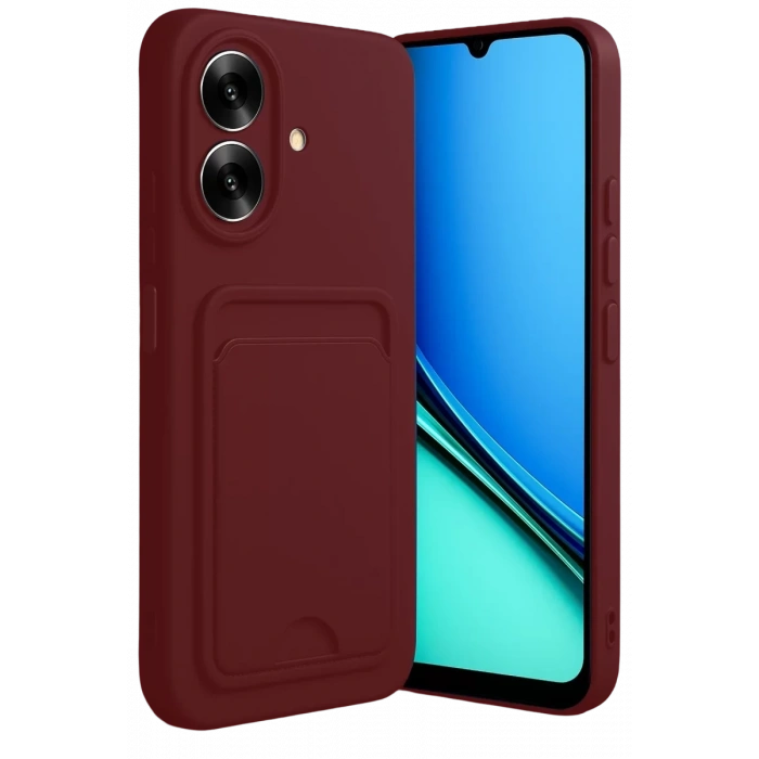 Realme Note 60 Kelvin Kartvizitli Silikon - Bordo