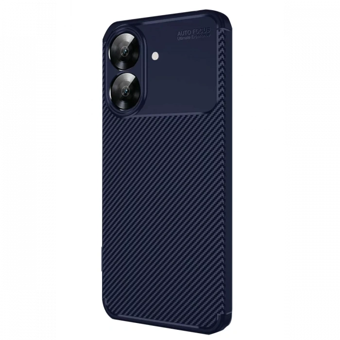 Realme Note 60 Kılıf Auto Focus Karbon Kapak - Lacivert