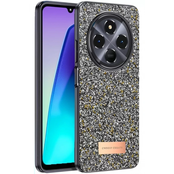 Redmi 14C Bright Simli Kapak - Gümüş