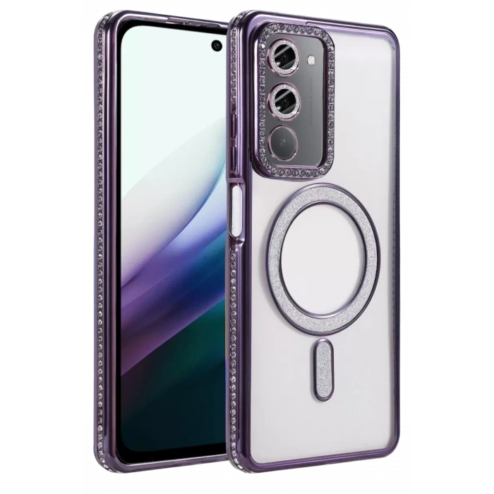 Redmi 15 4G Joke Simli Magneticsafe Kılıf - Derin Mor