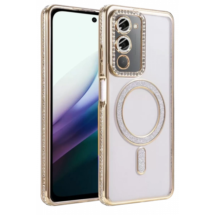 Redmi 15 4G Joke Simli Magneticsafe Kılıf - Gold