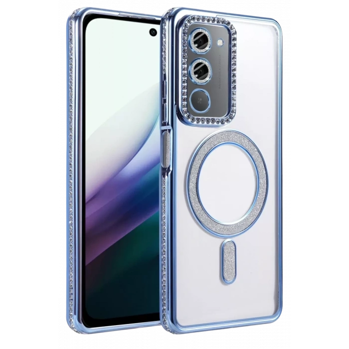 Redmi 15 4G Joke Simli Magneticsafe Kılıf - Mavi