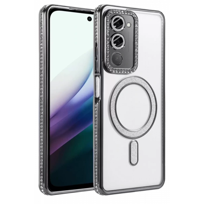 Redmi 15 4G Joke Simli Magneticsafe Kılıf - Siyah