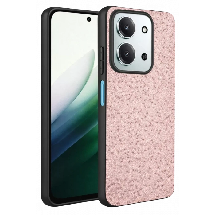 Redmi 15C 4G Bright Simli Kapak - Pembe