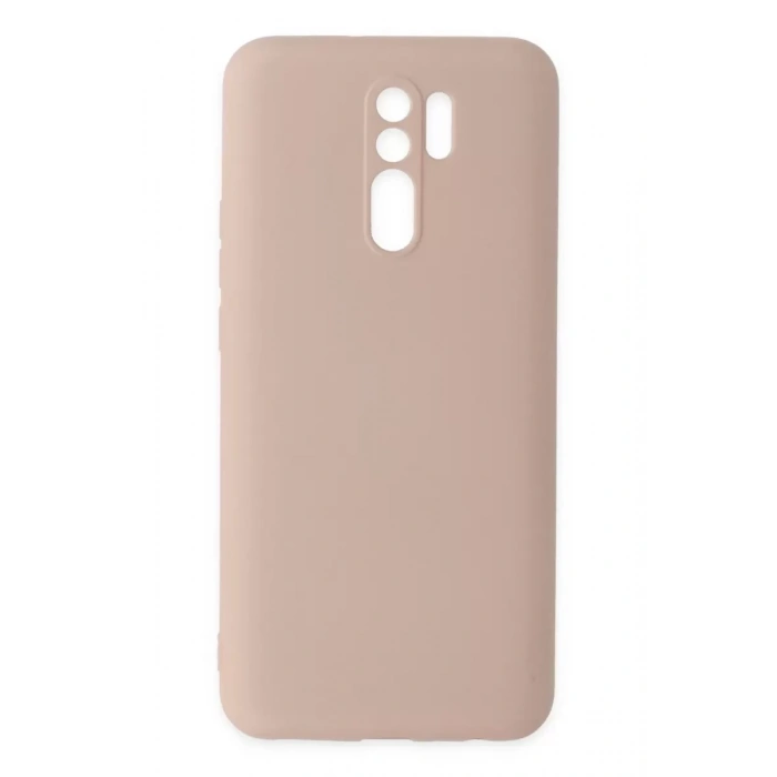 Redmi 9 Kılıf Nano içi Kadife Silikon - Pudra