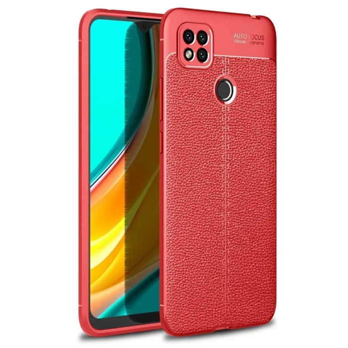 Redmi 9C Kılıf Auto Focus Kapak - Kırmızı