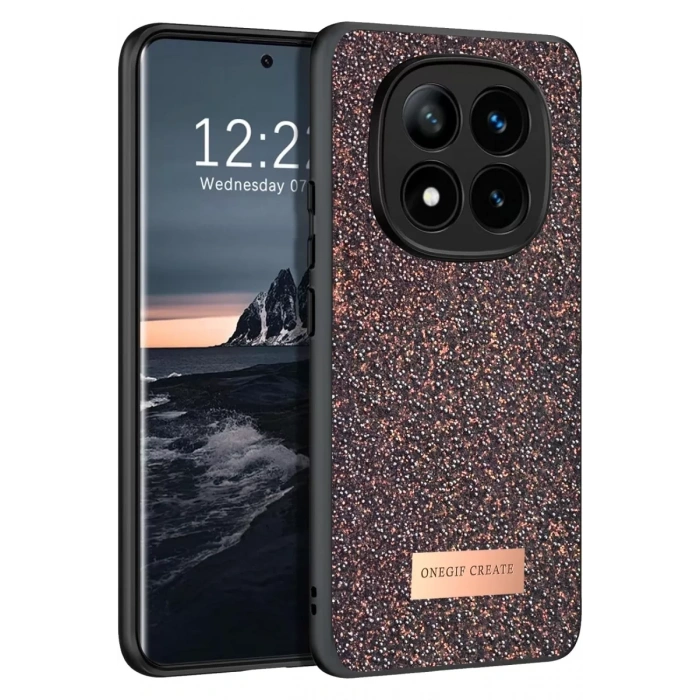 Redmi Note 14 Pro 4G Bright Simli Kapak - Derin Mor