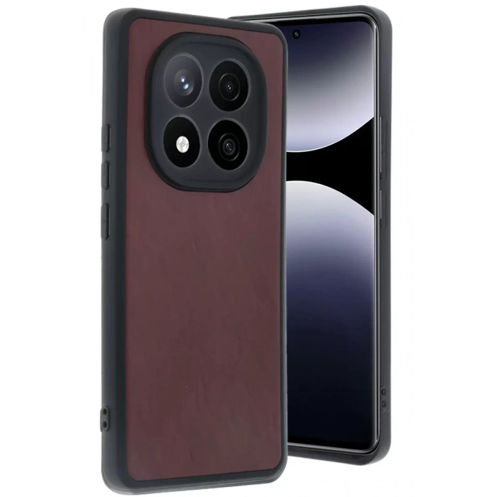 Redmi Note 14 Pro 4G Kılıf Aras Deri Kapak - Bordo
