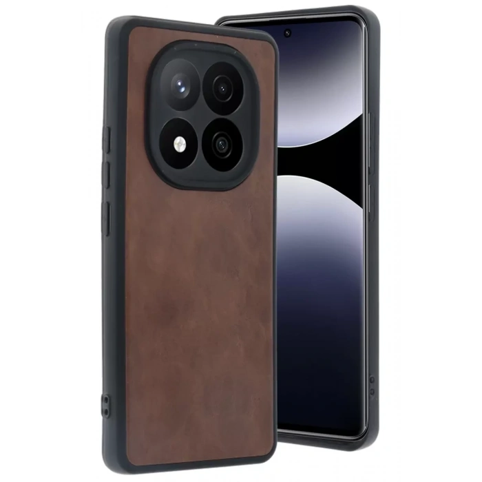 Redmi Note 14 Pro 4G Kılıf Aras Deri Kapak - Taba