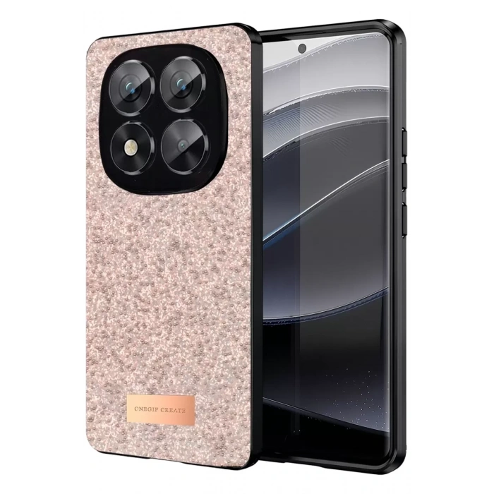 Redmi Note 14 Pro 5G Bright Simli Kapak - Pembe