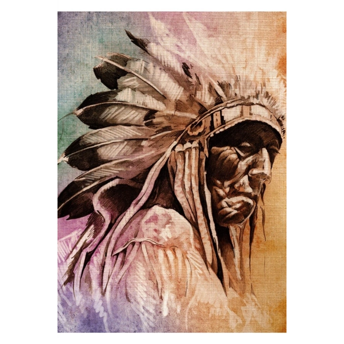 Redskin Kızılderili Canvas Tablo (50x70)