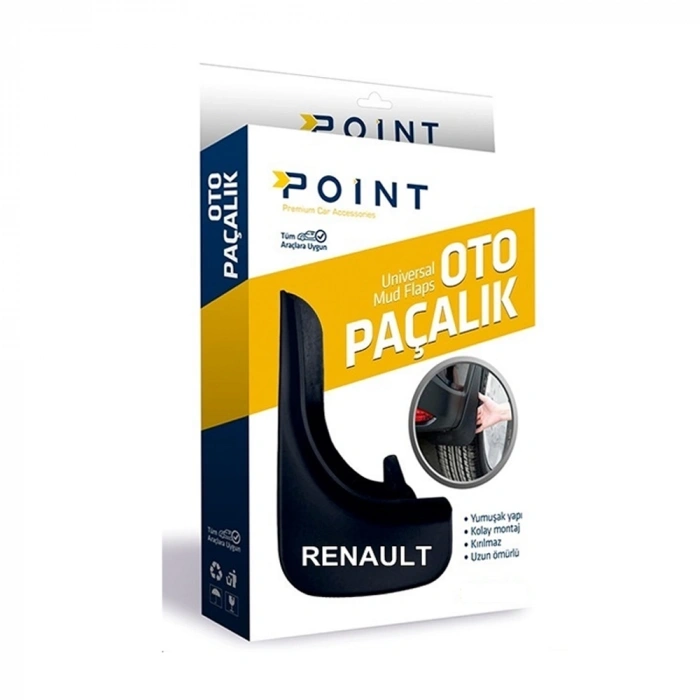 Renault Symbol Yazılı Paçalık Tozluk Çamurluk Universal Siyah 2li