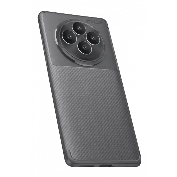 Reno 11 FS Kılıf Auto Focus Karbon Kapak - Gri