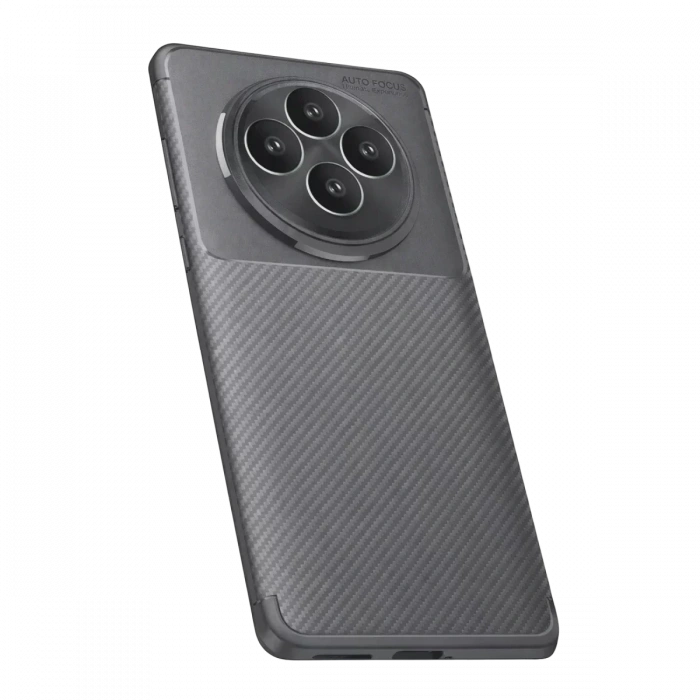 Reno 11 FS Kılıf Auto Focus Karbon Kapak - Gri