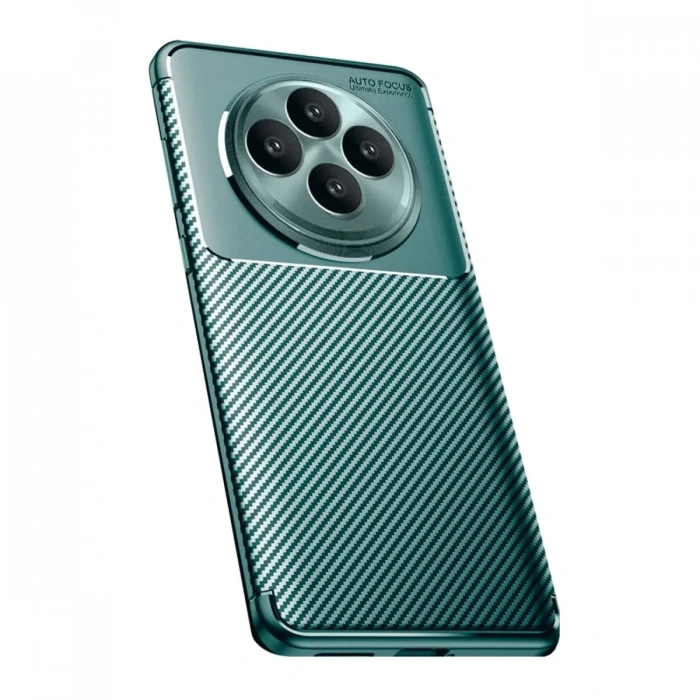 Reno 11 FS Kılıf Auto Focus Karbon Kapak - Koyu Yeşil