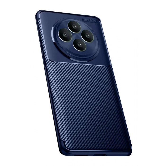 Reno 11 FS Kılıf Auto Focus Karbon Kapak - Lacivert