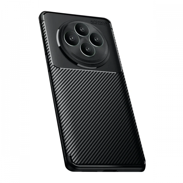 Reno 11 FS Kılıf Auto Focus Karbon Kapak - Siyah