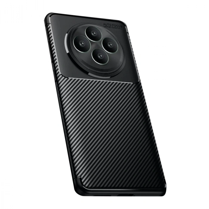 Reno 11 FS Kılıf Auto Focus Karbon Kapak - Siyah