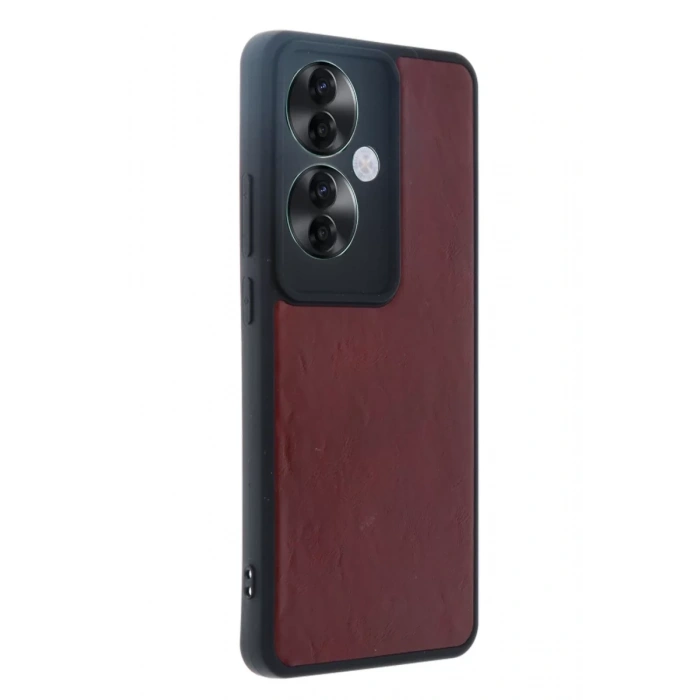 Reno 11F Kılıf Aras Deri Kapak - Bordo