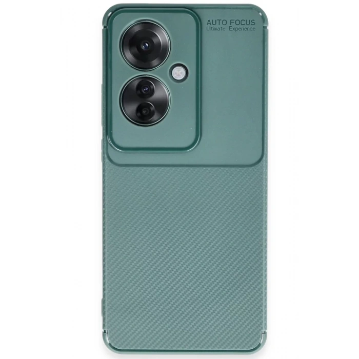 Reno 11F Kılıf Auto Focus Karbon Kapak - Koyu Yeşil