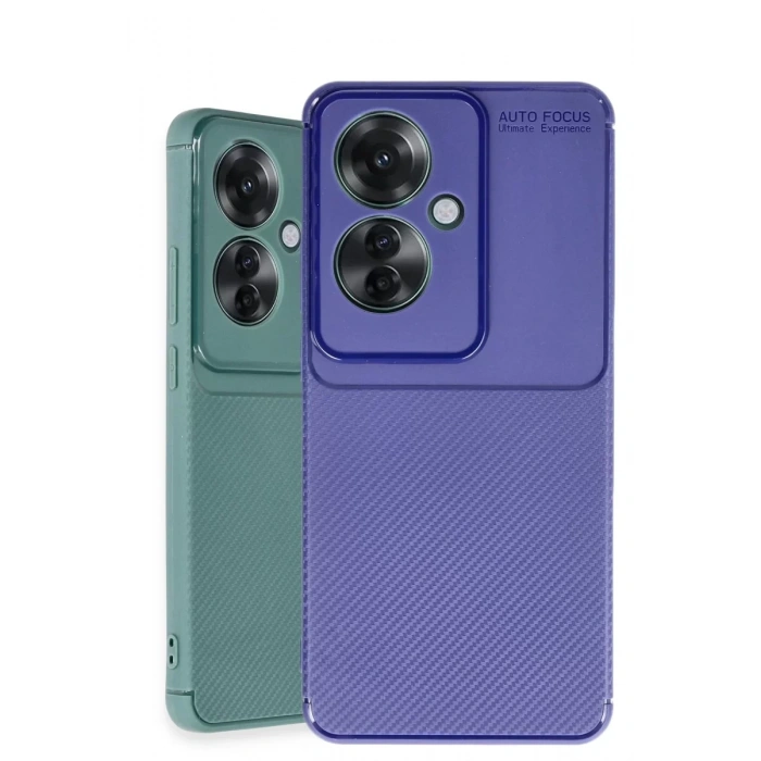 Reno 11F Kılıf Auto Focus Karbon Kapak - Lacivert