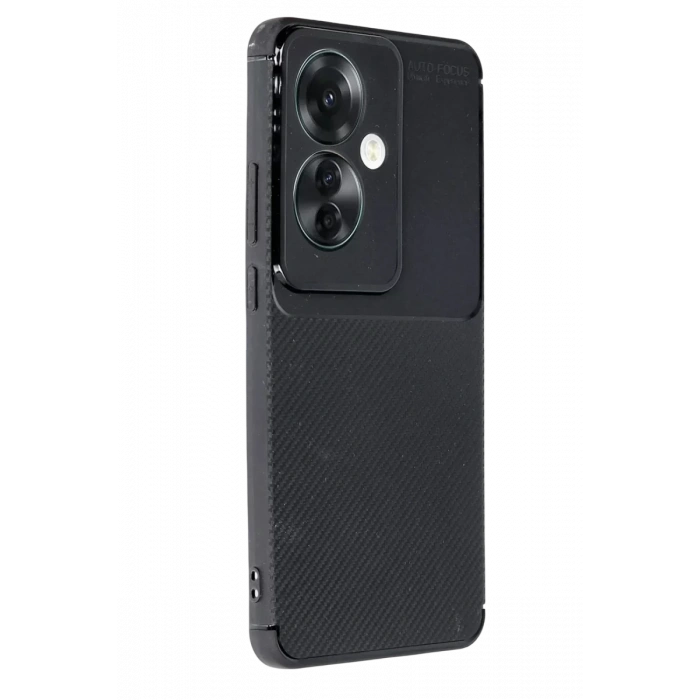 Reno 11F Kılıf Auto Focus Karbon Kapak - Siyah