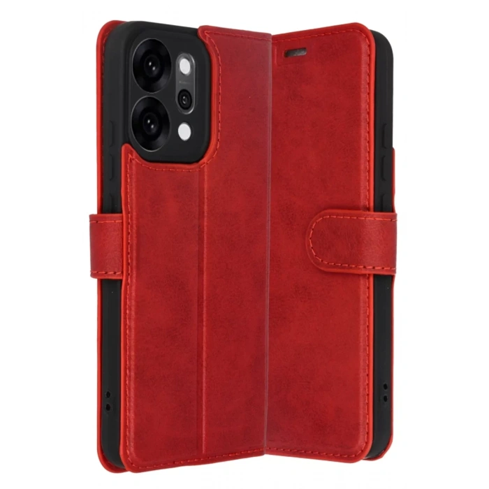 Reno 14 Trend S Plus Kapaklı Kılıf - Kırmızı