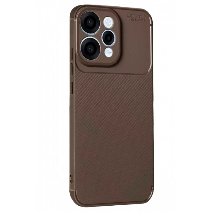 Reno 15 Auto Focus Karbon Kapak - Kahverengi