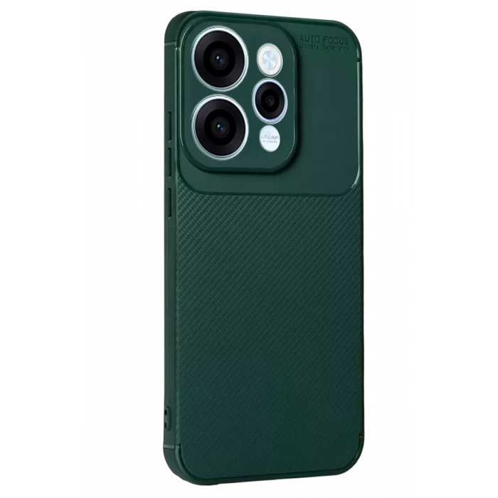 Reno 15 Auto Focus Karbon Kapak - Koyu Yeşil
