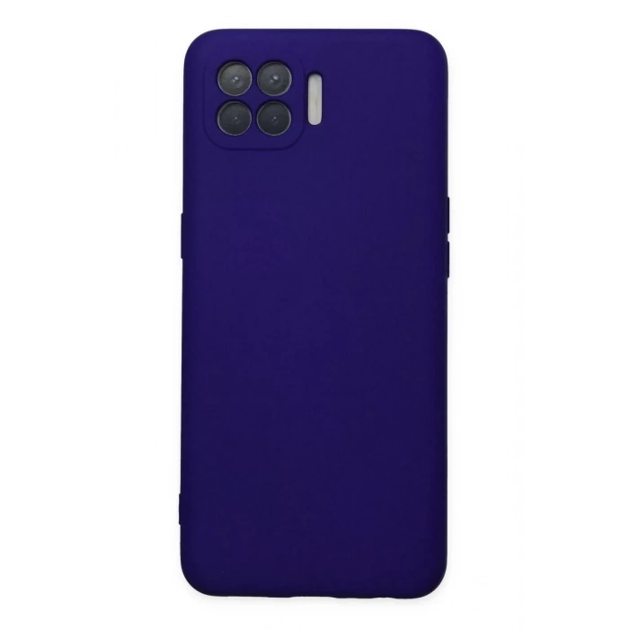 Reno 4 Lite Kılıf Nano içi Kadife Silikon - Mor