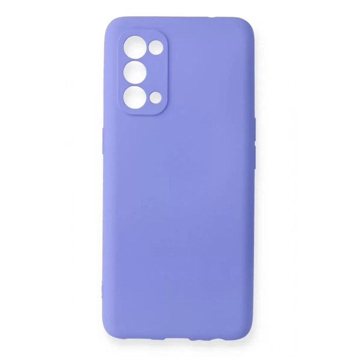 Reno 5 Kılıf First Silikon - Lila