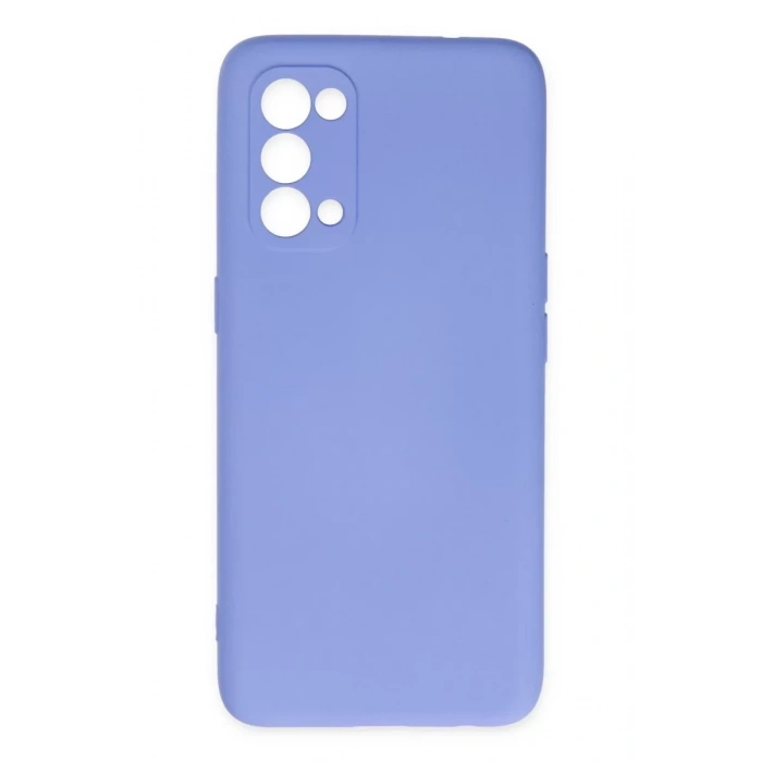 Reno 5 Kılıf Nano içi Kadife Silikon - Lila