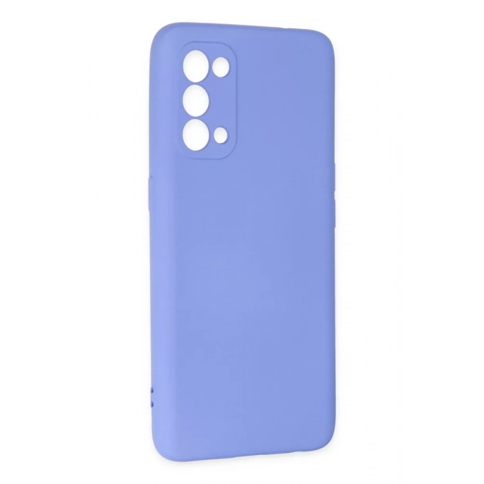 Reno 5 Kılıf Nano içi Kadife Silikon - Lila