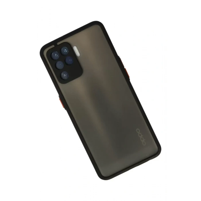 Reno 5 Lite Kılıf Montreal Silikon Kapak - Siyah