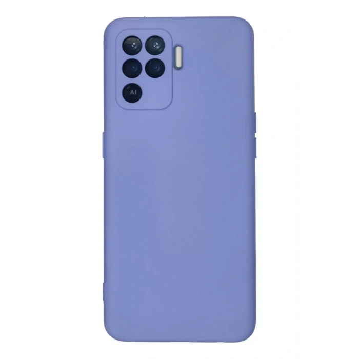 Reno 5 Lite Kılıf Nano içi Kadife Silikon - Lila