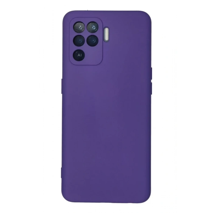 Reno 5 Lite Kılıf Nano içi Kadife Silikon - Mor