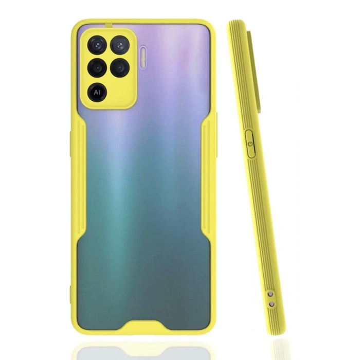 Reno 5 Lite Kılıf Platin Silikon - Sarı