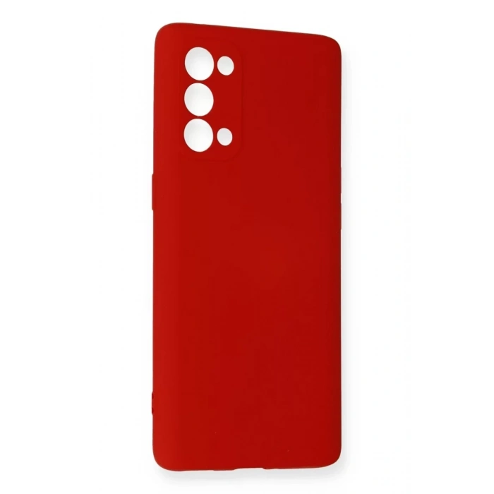 Reno 5 Pro Kılıf Nano içi Kadife Silikon - Kırmızı