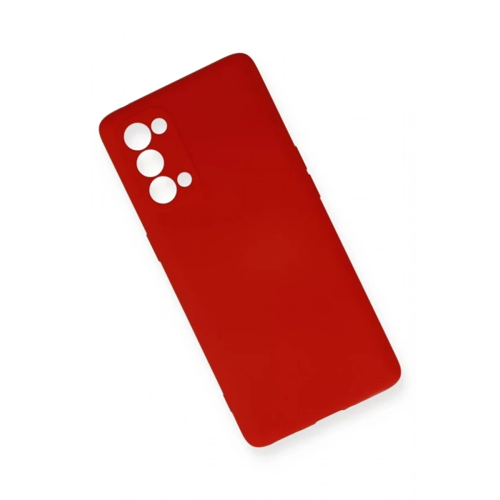 Reno 5 Pro Kılıf Nano içi Kadife Silikon - Kırmızı