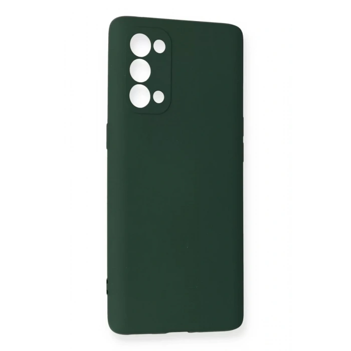 Reno 5 Pro Kılıf Nano içi Kadife Silikon - Koyu Yeşil