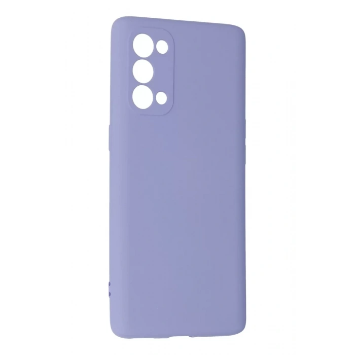 Reno 5 Pro Kılıf Nano içi Kadife Silikon - Lila