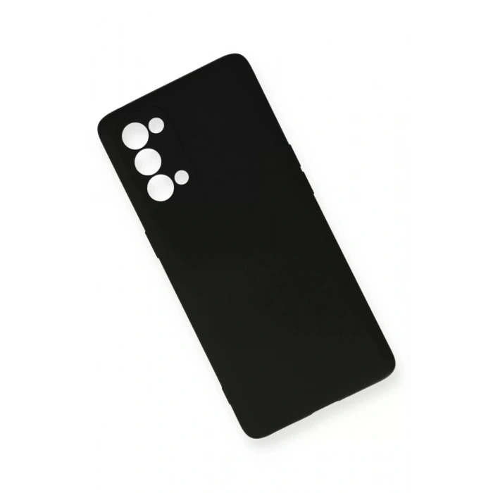 Reno 5 Pro Kılıf Nano içi Kadife Silikon - Siyah