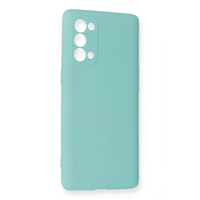 Reno 5 Pro Kılıf Nano içi Kadife Silikon - Turkuaz