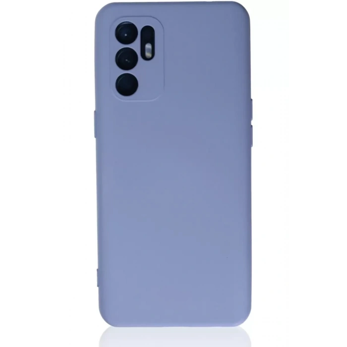 Reno 6 Kılıf Nano içi Kadife Silikon - Lila