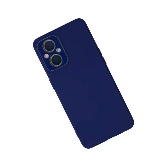 Reno 7 Lite Kılıf Lansman Glass Kapak - Sky Blue